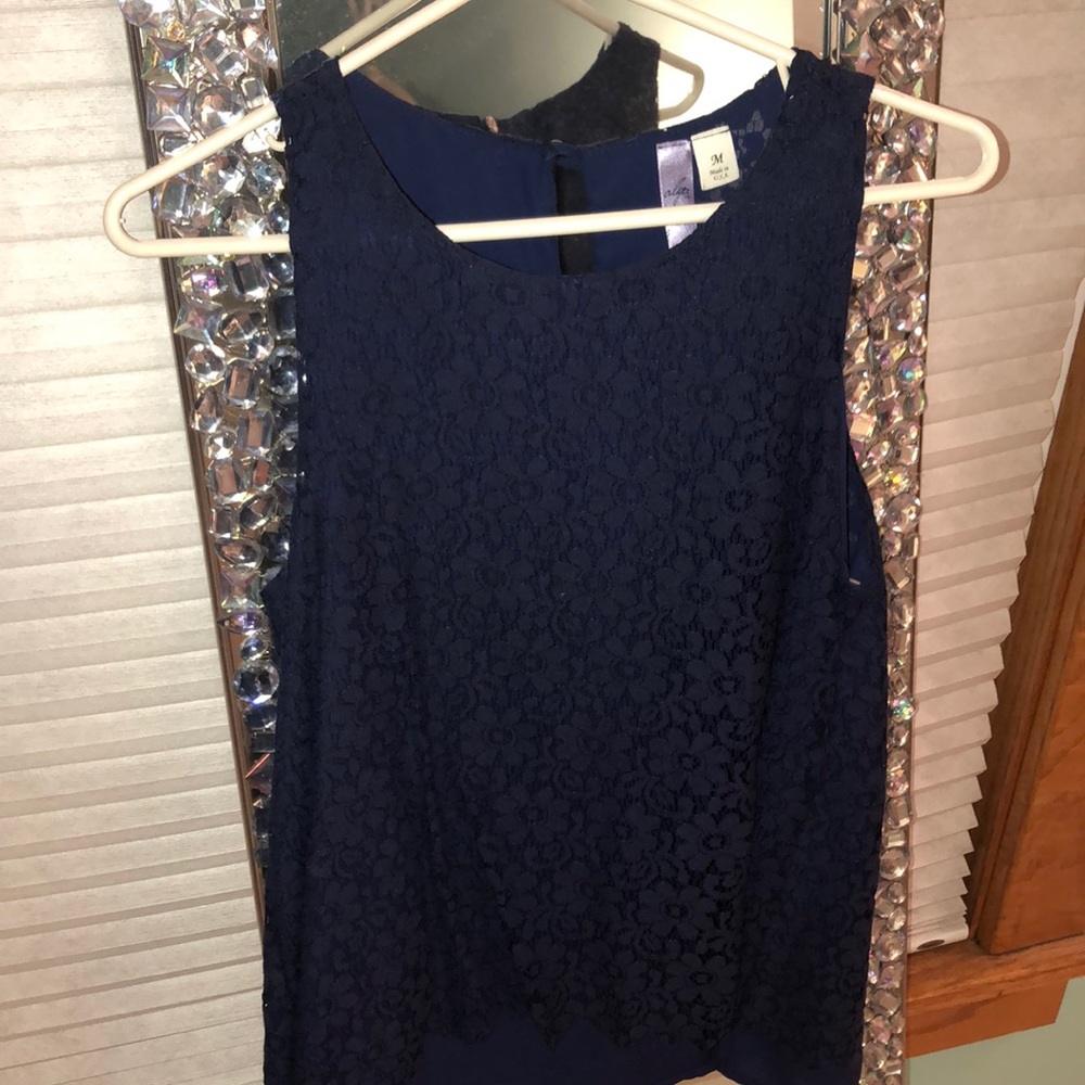 Navy dress tank top